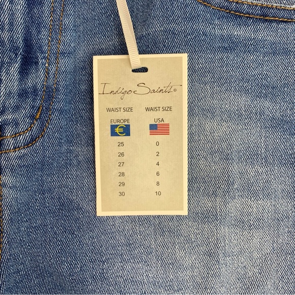 Indigo Saint Premium Denim Women’s Shorts Size 4, Waist 27 - Picture 4 of 9